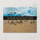 John Steinbeck感動的引用文「アイディア」 ポストカード (正面)