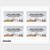 John Steinbeck感動的引用文「アイディア」 長方形シール (シート)