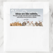 John Steinbeck感動的引用文「アイディア」 長方形シール (バッグ)