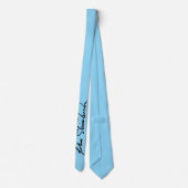 John Steinbeck Signature Necktie - Blue ネクタイ (裏面)