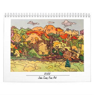 John Suessファインアート: 2022 Wall Calendar カレンダー