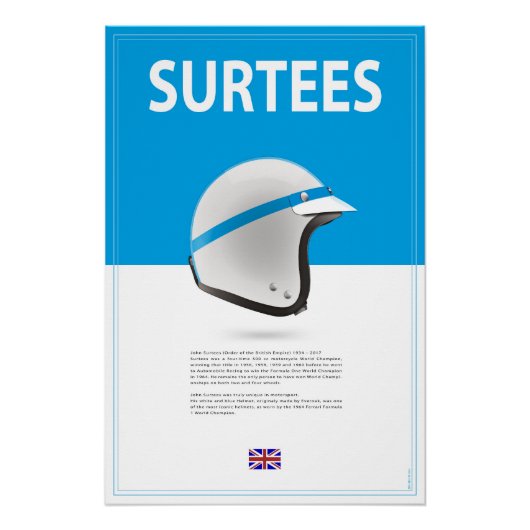 John Surtees Helmet ポスター (正面)