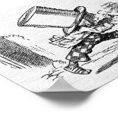 John Tenniel不機嫌Hatter Alice in Wonder ポスター (角)