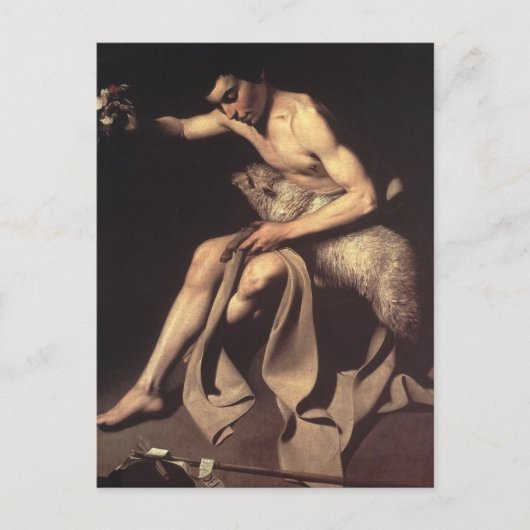 John the Baptist by Caravaggio Pustcard ポストカード (正面)