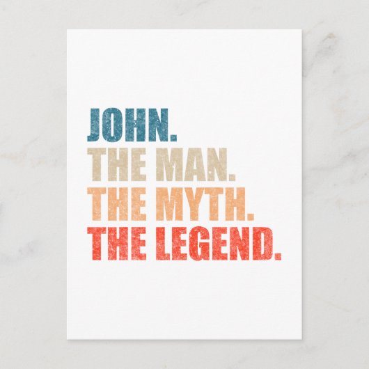 John The Man The Myth The Legend ポストカード (正面)