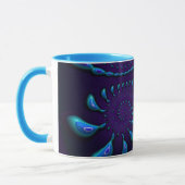 JOHN to GLOSSY 3D Zany Blue Fractal to Mug マグカップ (左)