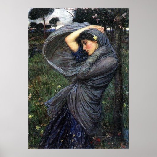 John W. WaterhouseによるBoreas Pre-Raphaeliteポスター ポスター (正面)