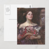 John Waterhouse - Gather Ye RosebudsまたはOphelia ポストカード (正面/裏面)