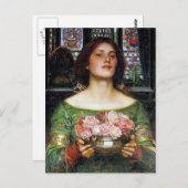 John Waterhouse - Gather Ye Rosebuds ポストカード (正面/裏面)