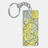 John Wayne空港図/タクシー図 キーホルダー (正面左)