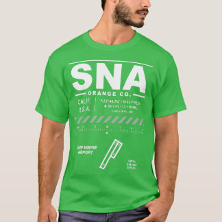 John Wayne Orange County AirportカリフォルニアSNA Tシャツ