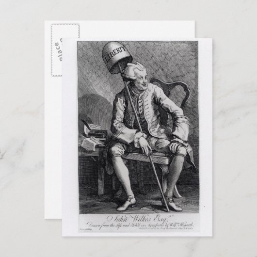 John Wilkes 1763 ポストカード (正面/裏面)