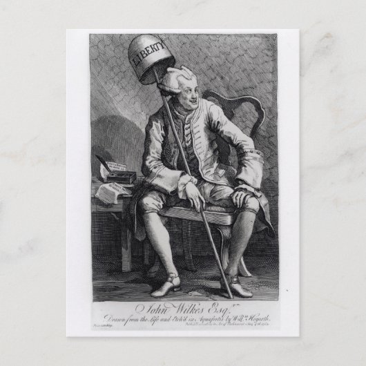 John Wilkes 1763 ポストカード (正面)