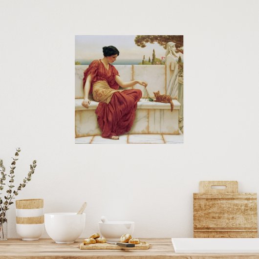 John William Godward - お気に入りの The ポスター (キッチン)