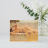 John William Godward – 黄色い呉服姿の女の子 ポストカード (スタンド正面)