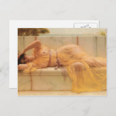 John William Godward – 黄色い呉服姿の女の子 ポストカード (正面/裏面)