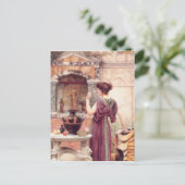 John William Godward - At the Garden ポストカード (スタンド正面)