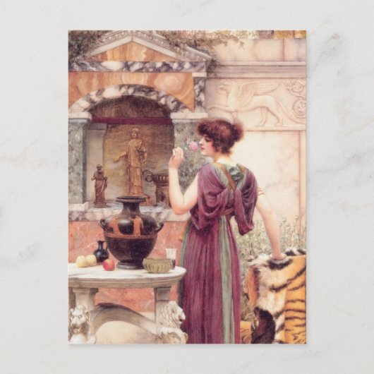 John William Godward - At the Garden ポストカード (正面)