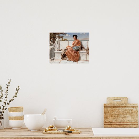John William Godward - In the Days of Sappho ポスター (キッチン)