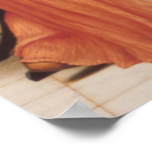 John William Godward - Lesbia with her Sparrow ポスター (角)