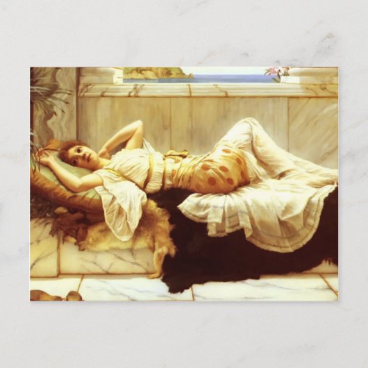 John William Godward - Liegende ポストカード (正面)