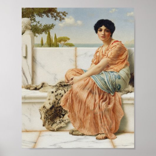 John William Godward - Reverie ポスター (正面)
