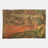 John William Waterhouseによるトリスタンとイゾード キッチンタオル (横)