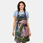 John William Waterhouse、レディースピッキングバラ エプロン (着用した状態)