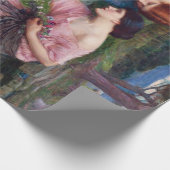 John William Waterhouse、レディースピッキングバラ ラッピングペーパー (角)