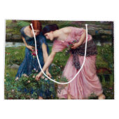 John William Waterhouse、レディースピッキングバラ ラージペーパーバッグ (裏面)