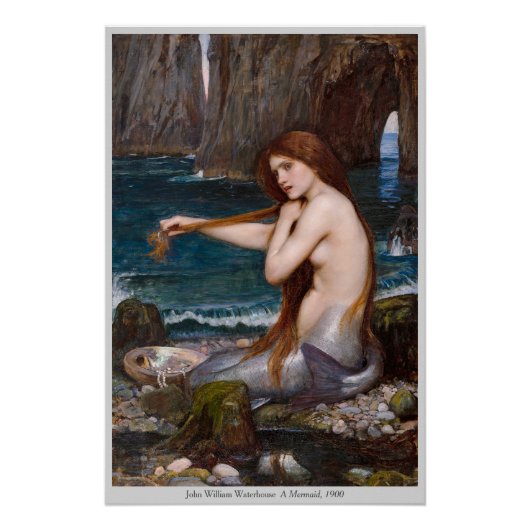 John William Waterhouse 1900 CC1006による人魚 ポスター (正面)