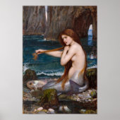 John William Waterhouse 1900 Smallによる人魚 ポスター (正面)