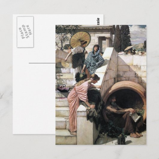 John William Waterhouse - Diogenes ポストカード (正面/裏面)