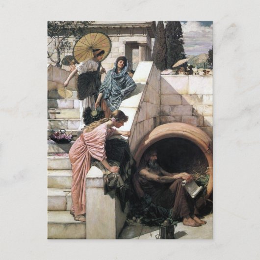 John William Waterhouse - Diogenes ポストカード (正面)
