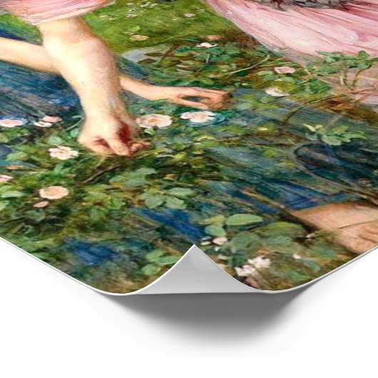 John William Waterhouse Gather Ye Rosebuds ポスター (角)