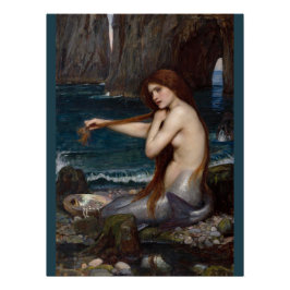 John William Waterhouse Mermaid CC0795 ポスター