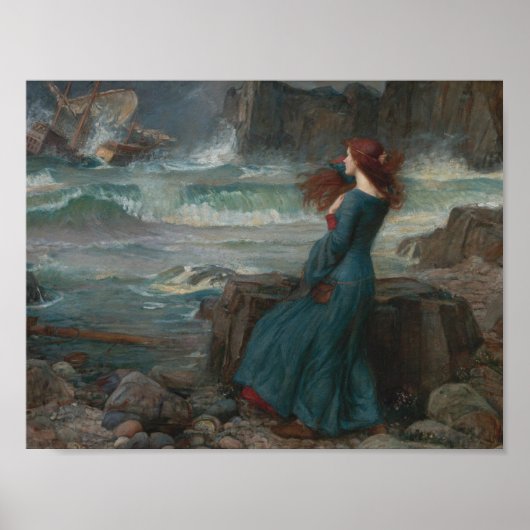 John William Waterhouse - Miranda - The Tempest ポスター (正面)