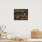 John William Waterhouse - Ulysses and the Sirens ポスター (キッチン)