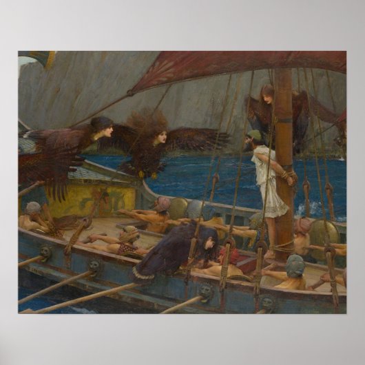 John William Waterhouse - Ulysses and the Sirens ポスター (正面)