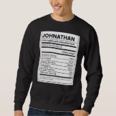 Johnathan Nutrition Information Problem Solving Ha スウェットシャツ (正面)