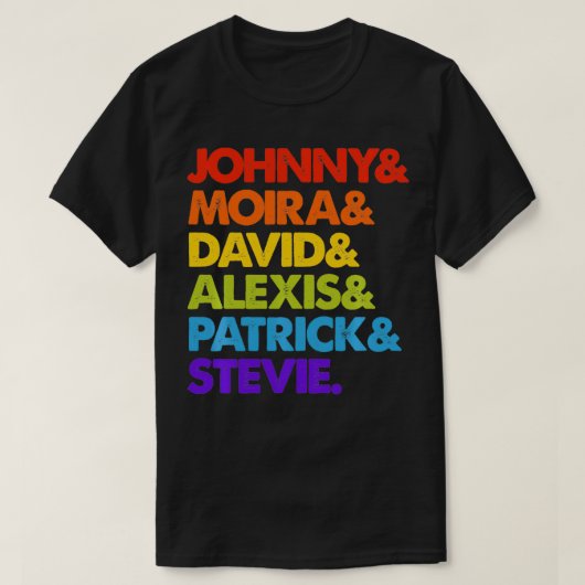Johnny and Moira and David and Aleis Tシャツ (デザイン正面)