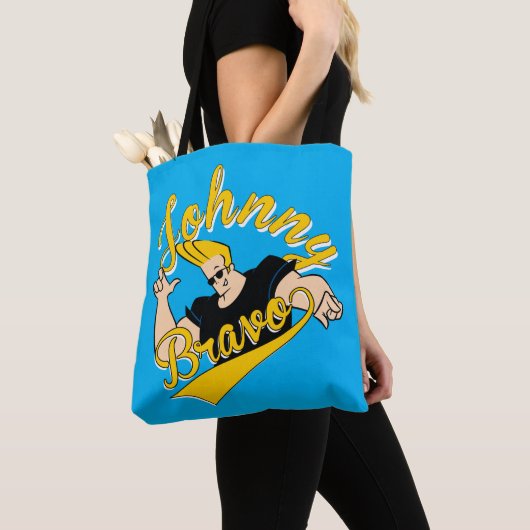 Johnny Bravo Athletic Graphic トートバッグ (クローズアップ)