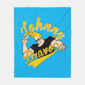 Johnny Bravo Athletic Graphic フリースブランケット (正面)