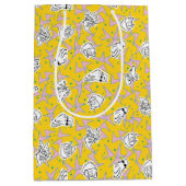 Johnny Bravo Characters Pattern ミディアムペーパーバッグ (正面)