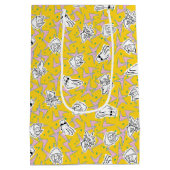 Johnny Bravo Characters Pattern ミディアムペーパーバッグ (裏面)