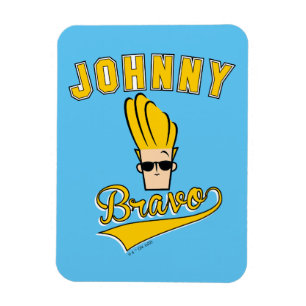 Johnny Bravo Collegiateグラフィック マグネット