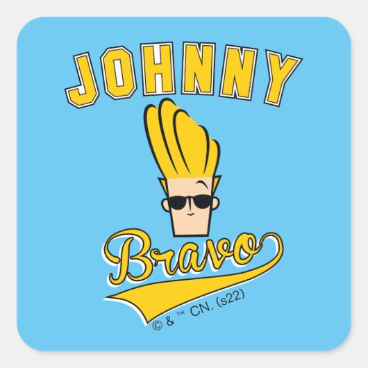 Johnny Bravo Collegiate Graphic スクエアシール (正面)