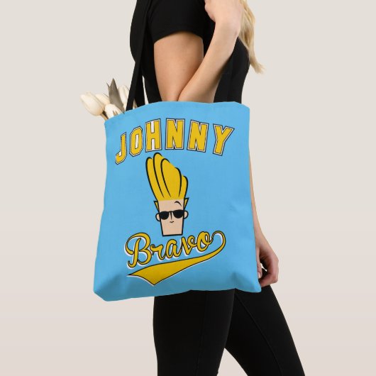 Johnny Bravo Collegiate Graphic トートバッグ (クローズアップ)