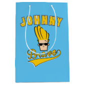 Johnny Bravo Collegiate Graphic ミディアムペーパーバッグ (正面)