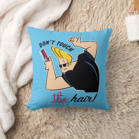 Johnny Bravo Comb - Don't Touch The Hair! クッション (ブランケット)
